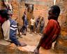 Group of homeless children in liberia